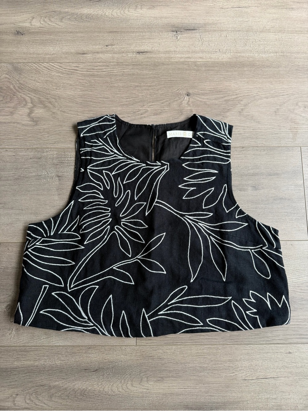 Marie Oliver Davis Top - Wildflower black/white - size medium